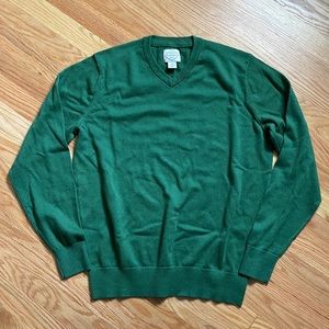 ST JOHN’S BAY Men’s Long Sleeve V-Neck Sweater in Green M